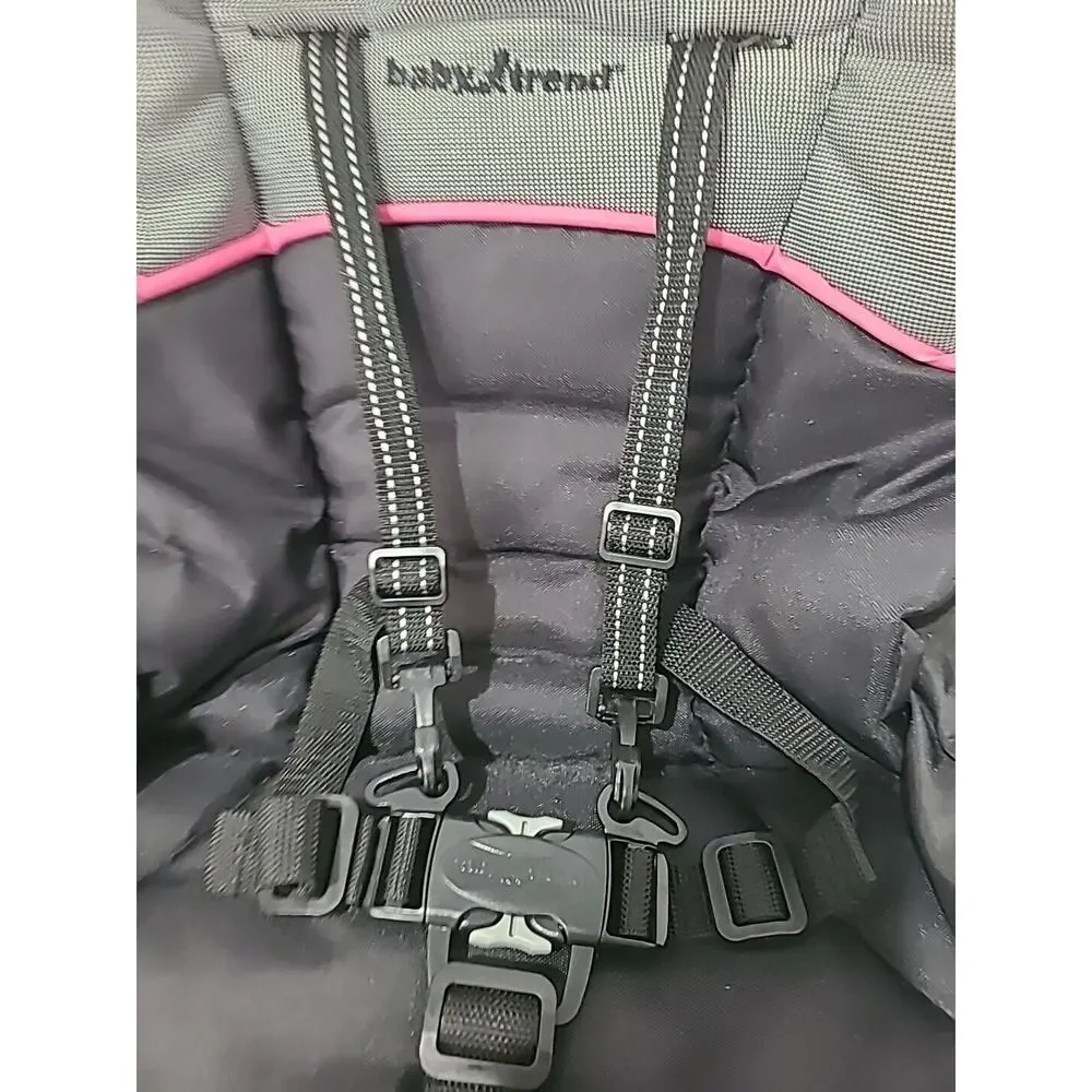 Baby Trend Sit N Stand Double Front Row Seat Cover Fabric Gray Pink #76044